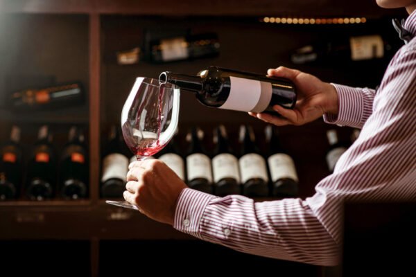 vintage red wine